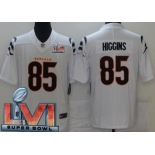 Men's Cincinnati Bengals #85 Tee Higgins Limited White 2022 Super Bowl LVI Bound Vapor Jersey