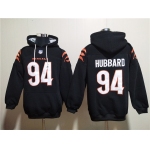 Men's Cincinnati Bengals #94 Sam Hubbard Black Pullover Hoodie