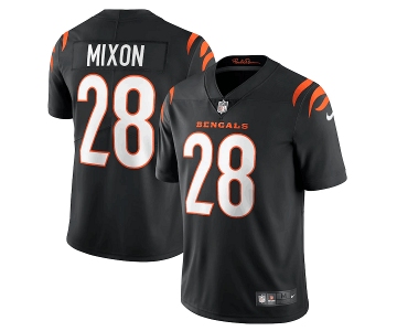 Men's Cincinnati Bengals #28 Joe Mixon 2021 New Black Vapor Untouchable Limited Stitched Jersey