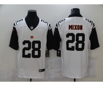 Men's Cincinnati Bengals #28 Joe Mixon White 2016 Color Rush Stitched NFL Nike Limited Jersey