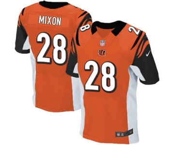 Men's Nike Cincinnati Bengals #28 Joe Mixon Orange Alternate Men's Stitched NFL Elite Jersey