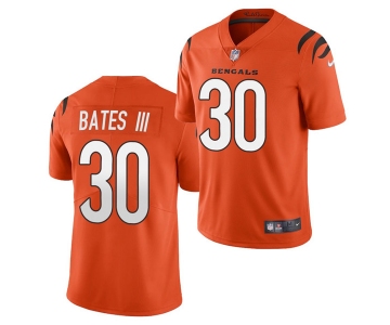 Men's Cincinnati Bengals #30 Jessie Bates III 2021 New Orange Vapor Untouchable Limited Stitched Jersey