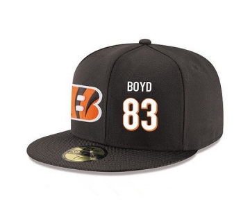 Cincinnati Bengals #83 Tyler Boyd Snapback Cap NFL Player Black with White Number Stitched Hat