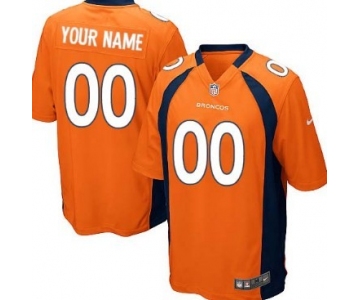 Kids' Nike Denver Broncos Customized Orange Limited Jersey
