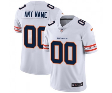 Men's Denver Broncos Custom Nike White Team Logo Vapor Limited NFL Jersey