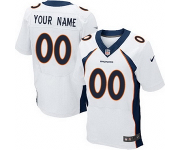 Men's Nike Denver Broncos Customized 2013 White Elite Jersey