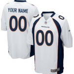 Men's Nike Denver Broncos Customized White Game Jersey