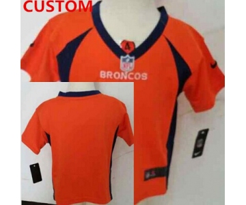 Nike Denver Broncos Custom Orange Toddlers Jersey