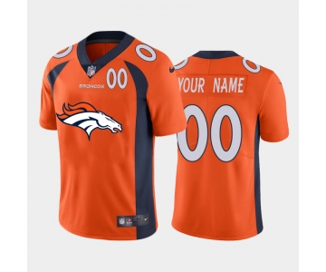 Nike Denver Broncos Customized Orange Team Big Logo Number Vapor Untouchable Limited Jersey