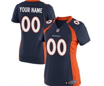 Women's Nike Denver Broncos Customized Blue Limited Jersey