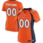 Women's Nike Denver Broncos Customized Orange Game Jersey
