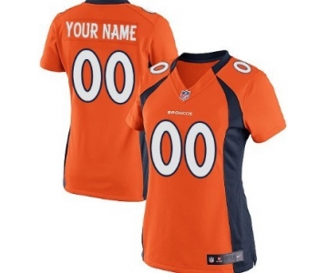Women's Nike Denver Broncos Customized Orange Limited Jersey