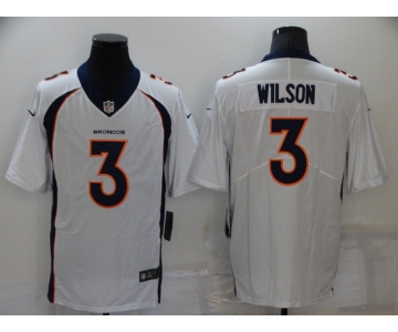 Men's Denver Broncos #3 Russell Wilson White Vapor Untouchable Limited Stitched Jersey