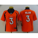 Women's Denver Broncos #3 Russell Wilson Orange 2022 Vapor Untouchable Stitched NFL Nike Limited Jersey