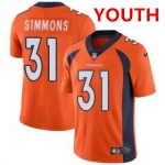 Nike Broncos #31 Justin Simmons Orange Team Color Youth Stitched NFL Vapor Untouchable Limited Jersey