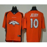 Men's Denver Broncos #10 Jerry Jeudy Orange 2020 Big Logo Vapor Untouchable Stitched NFL Nike Fashion Limited Jersey