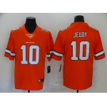 Men's Denver Broncos #10 Jerry Jeudy Orange 2020 Color Rush Stitched NFL Nike Limited Jersey