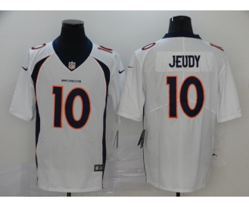 Men's Denver Broncos #10 Jerry Jeudy White 2020 Vapor Untouchable Stitched NFL Nike Limited Jersey