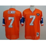 Denver Broncos #7 John Elway Orange Throwback 75TH Jersey