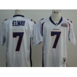 Denver Broncos #7 John Elway White Super Bowl Throwback Jersey