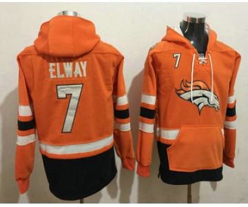 Men's Denver Broncos #7 John Elway 2016 Orange Team Color Stitched NFL Hoodie