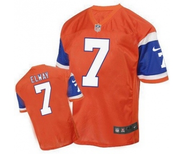 Men's Denver Broncos #7 John Elway Orange 1998 Retro Elite Jersey