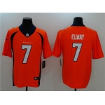 Men's Denver Broncos #7 John Elway Orange 2017 Vapor Untouchable Stitched NFL Nike Limited Jersey