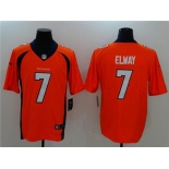 Men's Denver Broncos #7 John Elway Orange 2017 Vapor Untouchable Stitched NFL Nike Limited Jersey