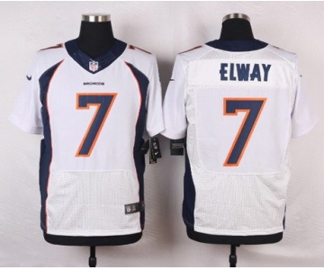Men's Denver Broncos #7 John Elway White Retired Player NFL Nike Elite Jersey