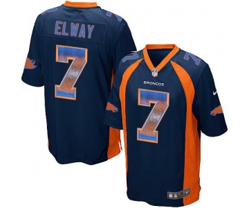 Nike Broncos #7 John Elway Navy Blue Alternate Men's Stitched NFL Limited Strobe Jersey