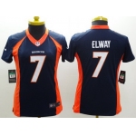 Nike Denver Broncos #7 John Elway 2013 Blue Limited Womens Jersey