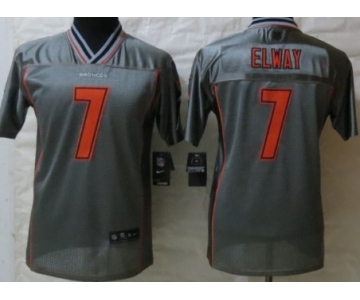 Nike Denver Broncos #7 John Elway 2013 Gray Vapor Kids Jersey