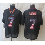Nike Denver Broncos #7 John Elway 2014 USA Flag Fashion Black Elite Jersey