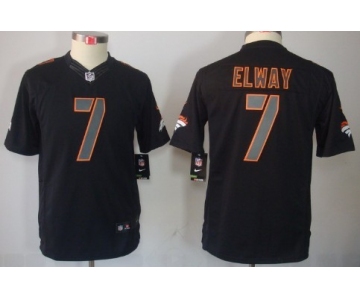 Nike Denver Broncos #7 John Elway Black Impact Limited Kids Jersey