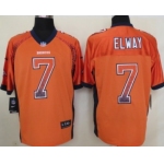 Nike Denver Broncos #7 John Elway Drift Fashion Orange Elite Jersey