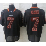 Nike Denver Broncos #7 John Elway Lights Out Black Ornamented Elite Jersey