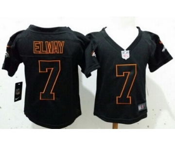 Nike Denver Broncos #7 John Elway Lights Out Black Toddlers Jersey