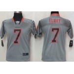 Nike Denver Broncos #7 John Elway Lights Out Gray Kids Jersey