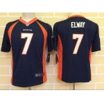 Youth Denver Broncos #7 John Elway Navy Blue Retired Player NFL Nike Game Jersey