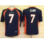 Youth Denver Broncos #7 John Elway Navy Blue Retired Player NFL Nike Game Jersey