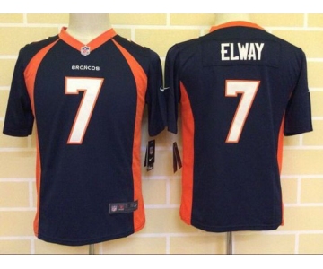 Youth Denver Broncos #7 John Elway Navy Blue Retired Player NFL Nike Game Jersey