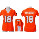 Nike Denver Broncos #18 Peyton Manning 2012 Orange Womens Draft Him II Top Jersey