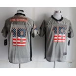 Nike Denver Broncos #18 Peyton Manning 2014 USA Flag Fashion Gray Elite Jersey