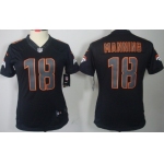 Nike Denver Broncos #18 Peyton Manning Black Impact Limited Womens Jersey
