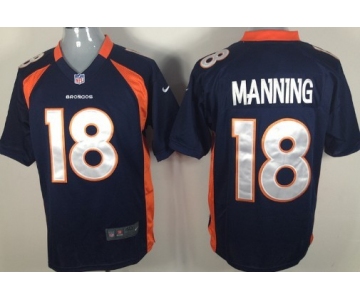 Nike Denver Broncos #18 Peyton Manning Blue Game Jersey