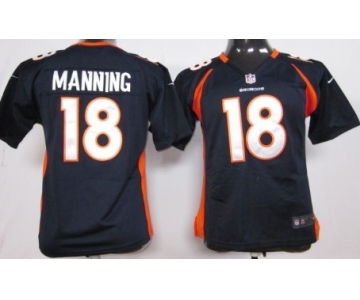 Nike Denver Broncos #18 Peyton Manning Blue Game Kids Jersey