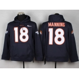 Nike Denver Broncos #18 Peyton Manning Blue Hoodie