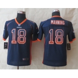 Nike Denver Broncos #18 Peyton Manning Drift Fashion Blue Kids Jersey