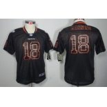 Nike Denver Broncos #18 Peyton Manning Lights Out Black Kids Jersey