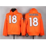 Nike Denver Broncos #18 Peyton Manning Orange Hoodie